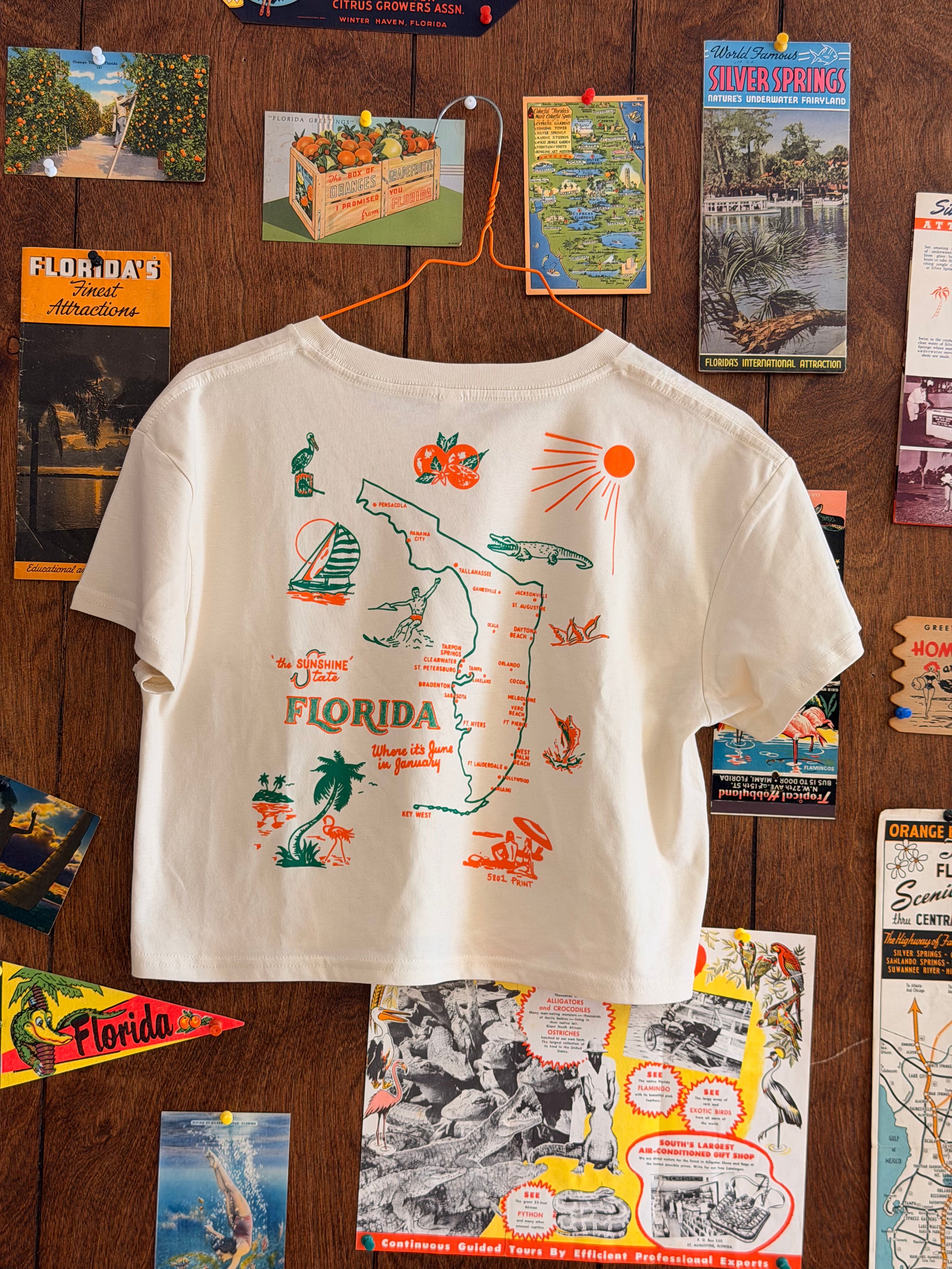 【RonHerman】23SS Map Print Tee五分袖Tシャツ Coffee Break - Map Tee